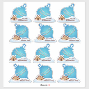 Jingling Gingerbread 12 Stickers
