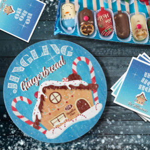 Jingling Gingerbread Editable Glass Cutting Board
