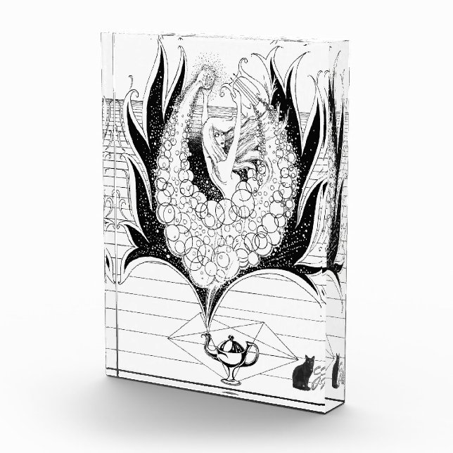 Jinn Line Illustration Acrylic Block (Right)