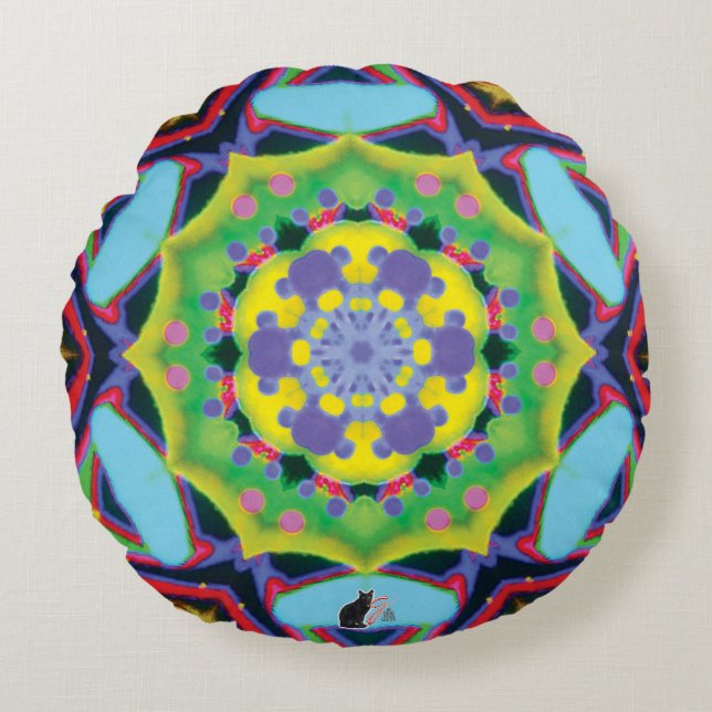Jinx Kaleidoscope  Round Cushion (Front)