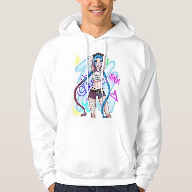 Jinx / powde / arcane T-Shirt Hoodie (Front)