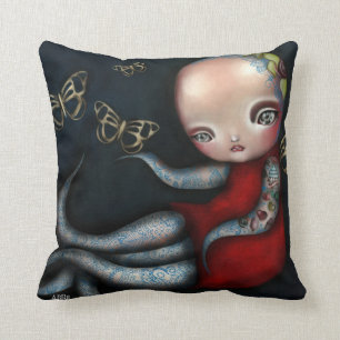 Jinxi Octopus Tattoo Girl Pillow
