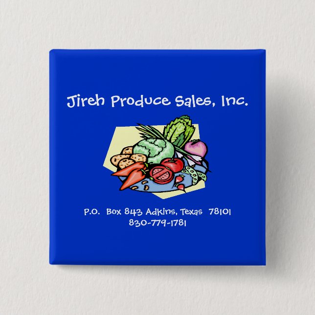 Jireh Produce 15 Cm Square Badge (Front)