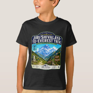 Jiri shivalaya to everest trek vintage mountain T-Shirt