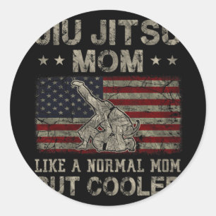 Jitsu Mum Like A Normal Mum But Cooler Mother's Da Classic Round Sticker