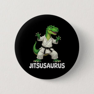 Jitsusaurus Dinosaur Karate Martial Arts Fun Enthu 6 Cm Round Badge