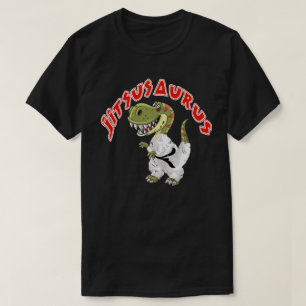 Jitsusaurus Funny Jiu Jitsu Trex Black Belt T-Shirt
