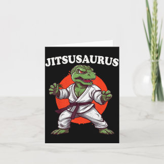 Jitsusaurus Funny Jiu Jitsu Trex MMA Brazilian Card