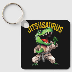Jitsusaurus Martial Art Brazilian Jiu Jitsu Trex B Key Ring