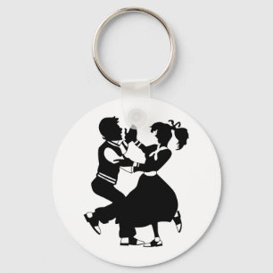 Jitterbug Silhouette Key Ring