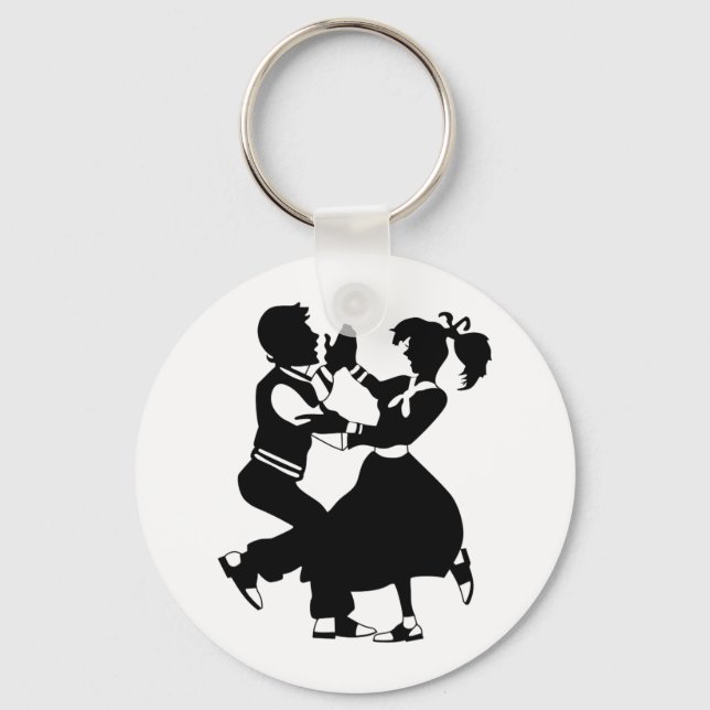 Jitterbug Silhouette Key Ring (Front)