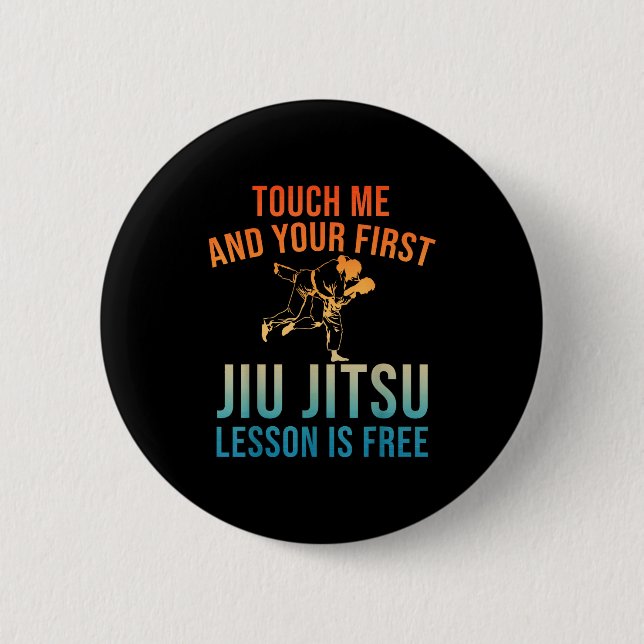 Jiu Jitsu Art For Men Women Brazilian Jujitsu Bjj  6 Cm Round Badge (Front)