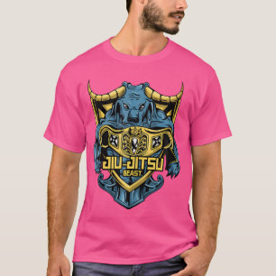 Jiu-Jitsu Beast Bjj Mma Bull Mma Gracie Muay Thai T-Shirt