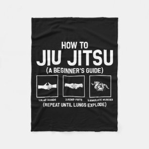 Jiu-Jitsu Beginner Jiu Jitsu Guide Funny Brazilian Fleece Blanket