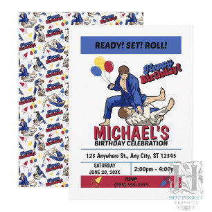 Jiu Jitsu Birthday Party Invitation