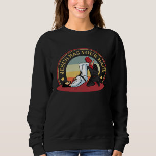 jiu jitsu bjj and mma jesus has your back jiujitsu sweatshirt