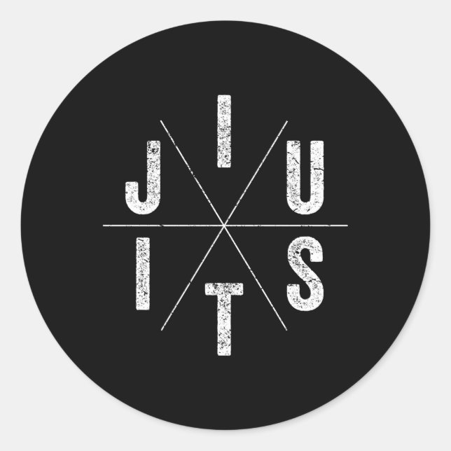 Jiu Jitsu Bjj Brazilian Jiu Jitsu Classic Round Sticker (Front)