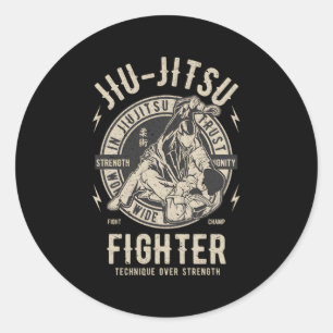 Jiu Jitsu Bjj Brazilian Jiu Jitsu Classic Round Sticker