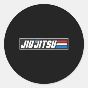 Jiu Jitsu BJJ Martial Arts Warrior Fighter Graphic Classic Round Sticker