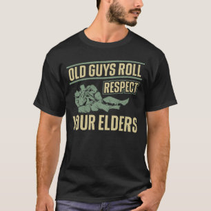 Jiu Jitsu Bjj Old Guys Roll Respect Your Elders T-Shirt