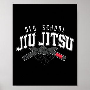 Jiu Jitsu Bjj Old School Jiu Jitsu Black Belt Poster