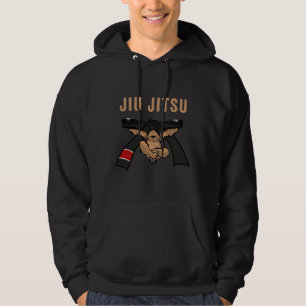 Jiu Jitsu Bjj Sloth Jiu Jitsu Black Belt With Text Hoodie