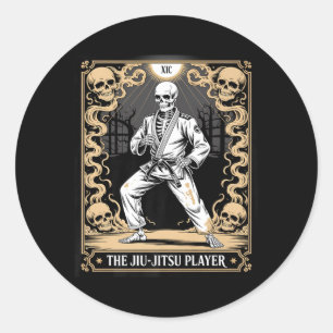 Jiu-Jitsu BJJ Tarot Judo Martial Arts MMA Classic Round Sticker
