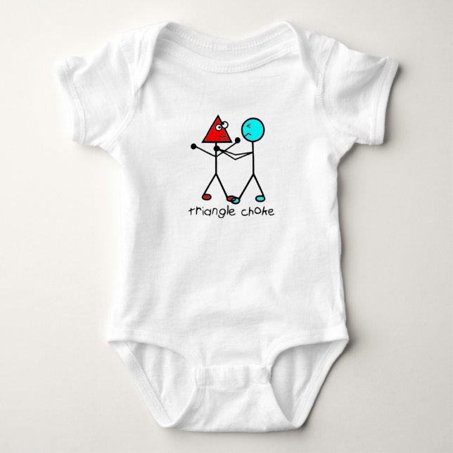 jiu jitsu bjj triangle choke baby bodysuit (Front)