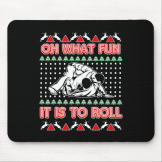 Jiu Jitsu Bjj Ugly Christmas Sweater Mma Funny Xma Mouse Mat