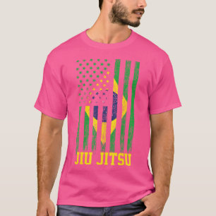 Jiu Jitsu Brazilian Bjj Brazil United States Flag T-Shirt