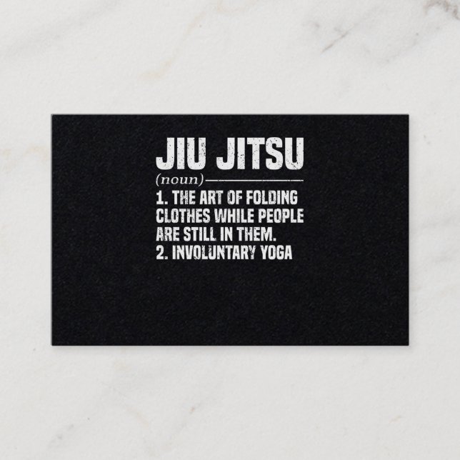 Jiu Jitsu Brazilian Martial Arts Training Business Card (Front)