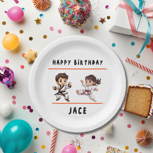 Jiu Jitsu Champ Birthday Party Paper Plate