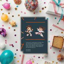 Jiu Jitsu Champ Birthday Thank You Card