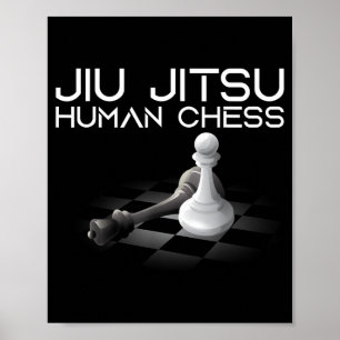 Jiu Jitsu Chess Brazilian Funny Jujitsu MMA Kids Poster
