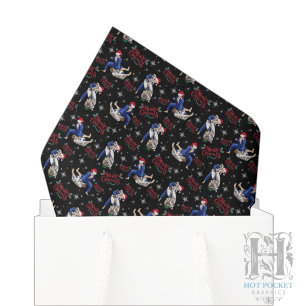Jiu Jitsu Christmas Tissue Paper in Black
