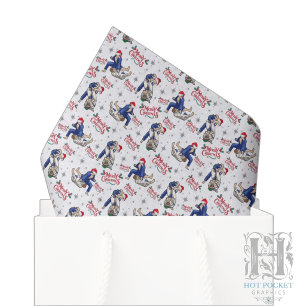 Jiu Jitsu Christmas Tissue Paper in White