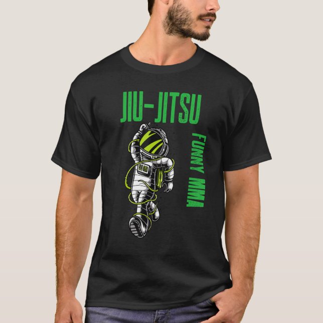 Jiu Jitsu Cool Astronaut Chill Mma Muay Thai Fight T-Shirt (Front)