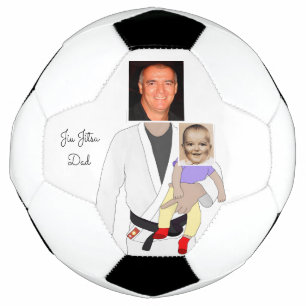 Jiu Jitsu Dad Custom Photos and Handwritten Text Football