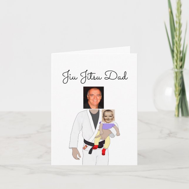 Jiu Jitsu Dad Custom Photos and Handwritten Text I Invitation (Front)