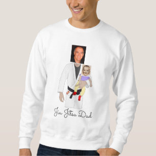 Jiu Jitsu Dad Custom Photos and Handwritten Text Sweatshirt