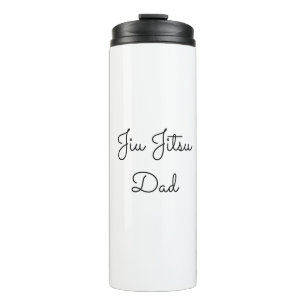 Jiu Jitsu Dad Custom Photos and Handwritten Text Thermal Tumbler