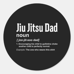 Jiu-Jitsu Dad Definition BJJ Brazilian Jui Jitsu Classic Round Sticker