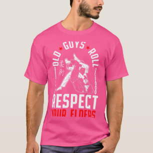 Jiu Jitsu Dad Father Coach Old Guys Roll Respect Y T-Shirt