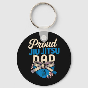 Jiu Jitsu Dad Father Retro Vintage Proud Jiu Jitsu Key Ring