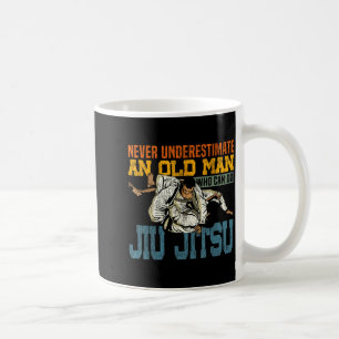 Jiu Jitsu Dad Father Vintage Retro Underestimate Coffee Mug