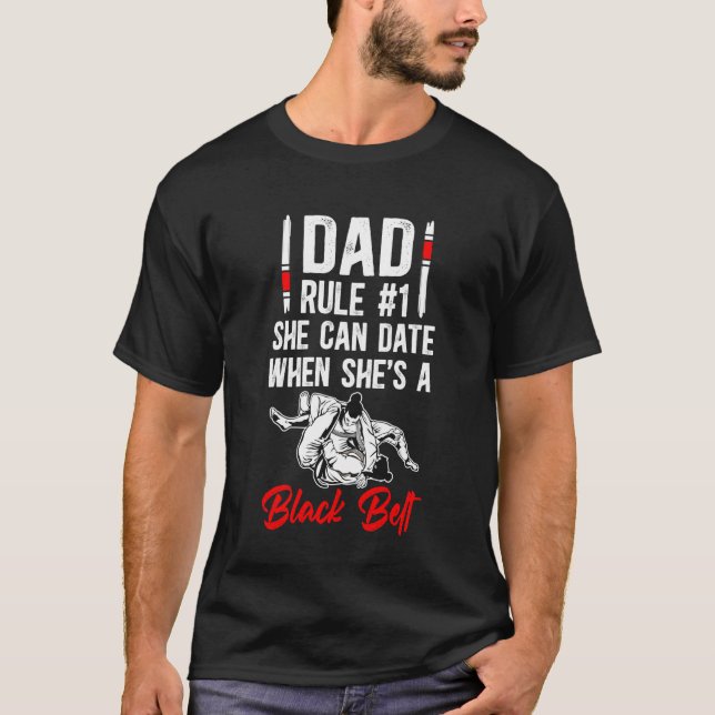 Jiu-Jitsu Dad Funny BJJ Father Jiu-Jitsu Fighter D T-Shirt (Front)