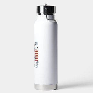 Jiu Jitsu Dad Vintage Flag Shirt Design_1 Water Bottle