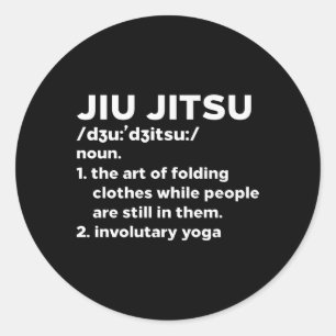 Jiu Jitsu Definition Bjj Brazilian Mial Classic Round Sticker