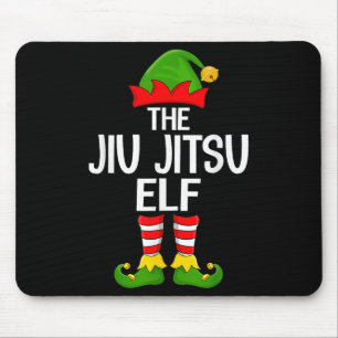 Jiu Jitsu Elf Xmas Matching Family Elf Squad Chris Mouse Mat