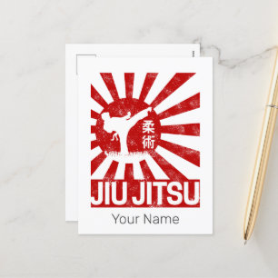 Jiu Jitsu Fighter Japanese Vintage Martial Arts Holiday Postcard